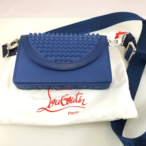 NWT$1,050 Christian Louboutin Logo Crossbody Explorafunk Wallet On Chain Unisex - Picture 8 of 16